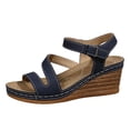 thumbnail image 1 of Women Wedge Sandals High Heel Platform Ankle Strap Dressy Comfortable Adjustable Elegant Slippers Summer Beach Wedding Shoes, 1 of 8