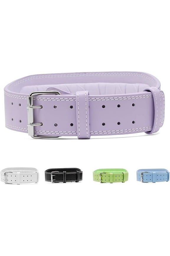 Women Weight Lifting Belt With Padding, Gym Belt 6 MM Thick and 4" Wide 100% Real Leather Lifting Belts for Ladies, Power Lifting Workout & Squats Exercise