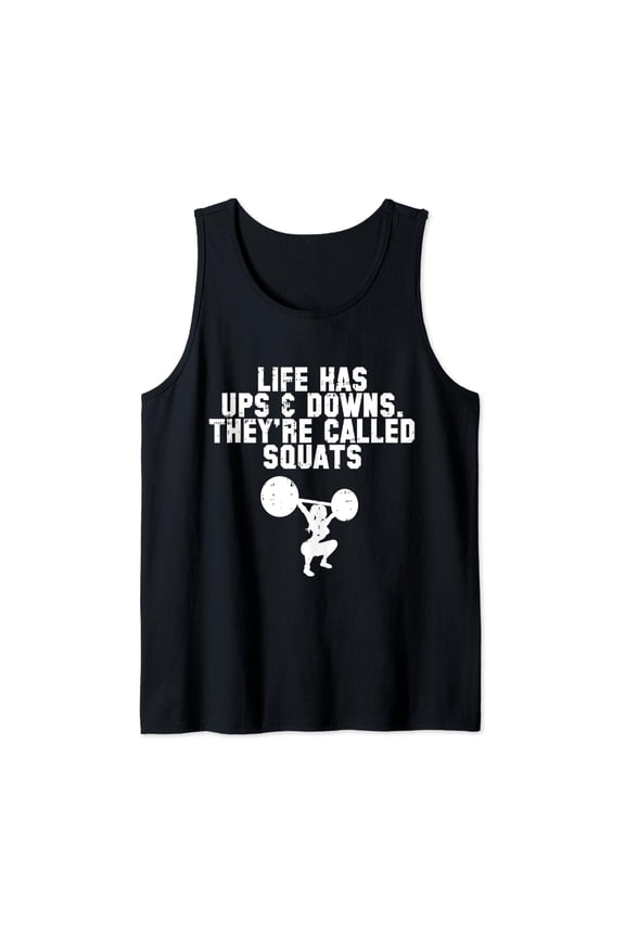 Women Weight-Lifting Workout Squat Fitness Lover Gift Tank Top Size S-3XL