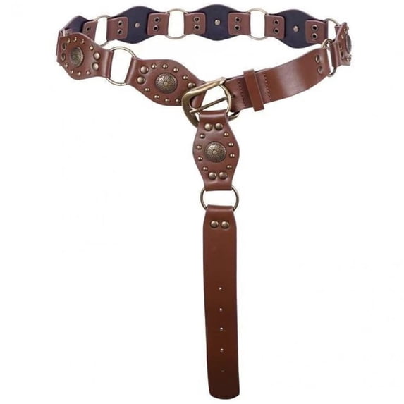 Women Western Belts Vintage Cow Rivet Leather Belt Y2k Punk Waist Belt Versatile Belt for Jeans Dress Pants