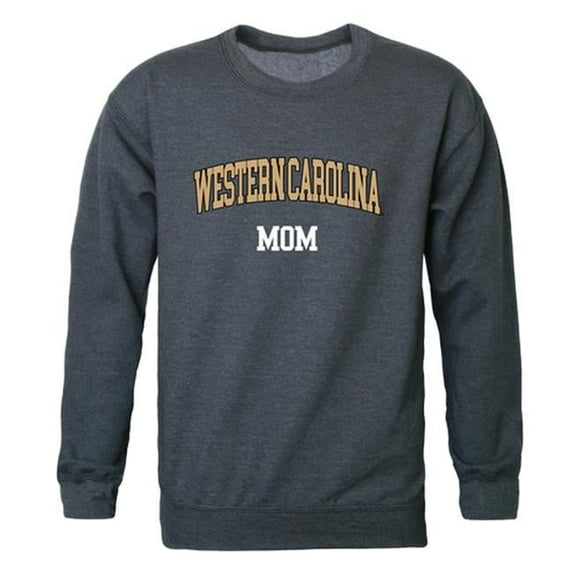 Women Western Carolina Catamounts Mom Crewneck Fleece, Heather Charcoal - Medium