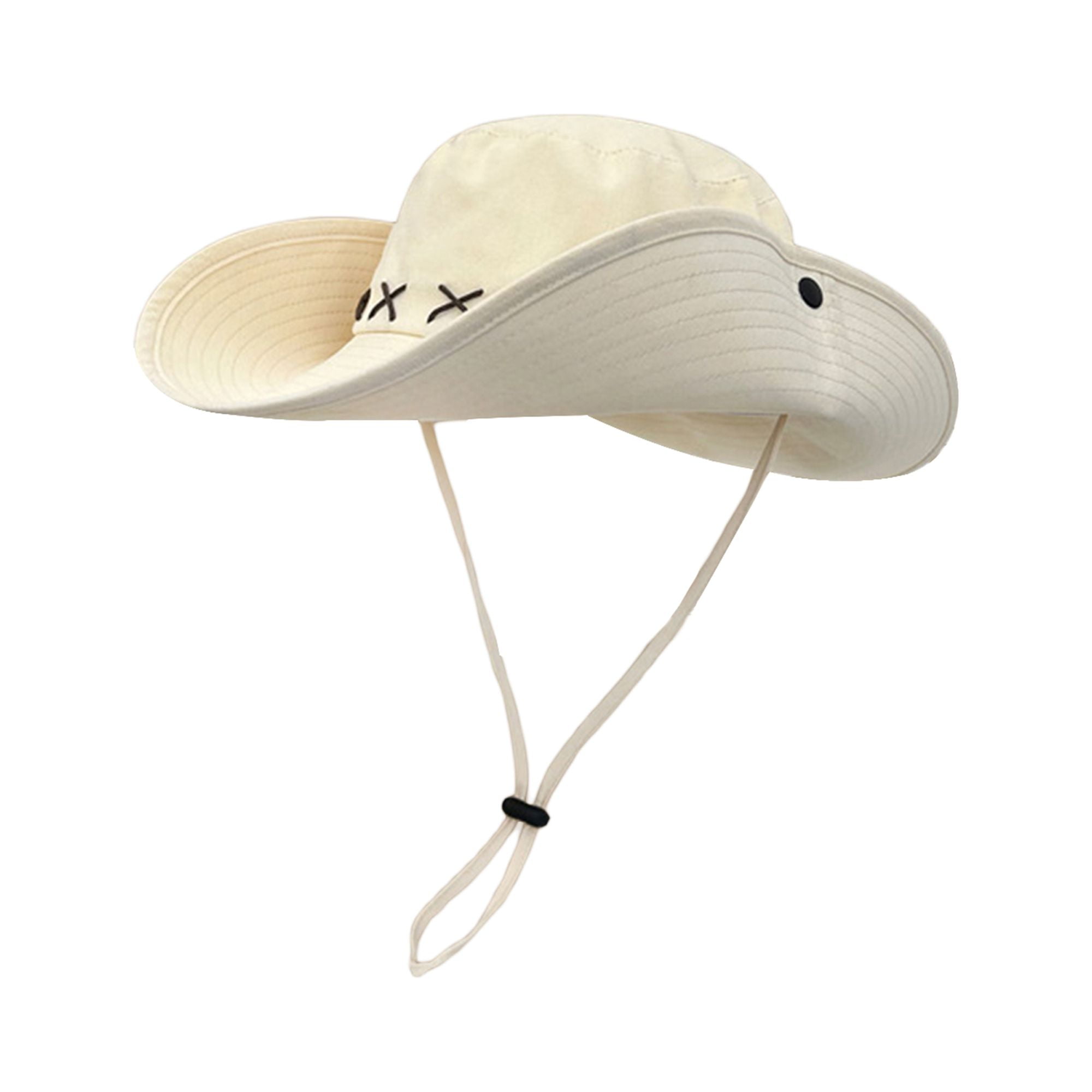 Women Western Cowboy Hat Wide Brim Sun Beach Hat Adjustable String
