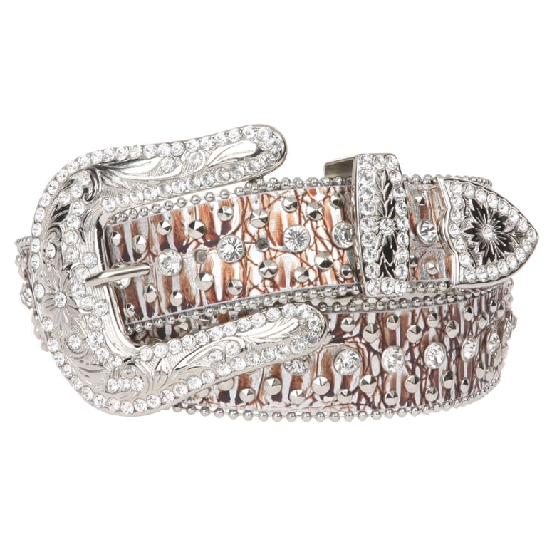 Women Western Cowgirl Faux Alligator Rhinestone Studded  display picture 3