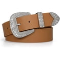 thumbnail image 1 of Women Western Leather Belts Ladies Vintage Design Waist Belt for Pants Jeans Dresses, 1 of 7