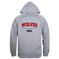 thumbnail image 1 of Women Western Oregon Wolves Mom Hoodie, Heather Grey - 2XL, 1 of 1
