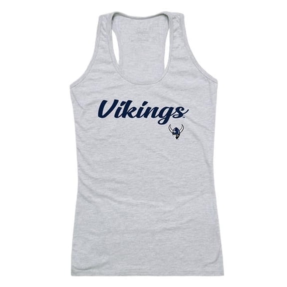 Women Western Washington Vikings Script Tank T-Shirt, Heather Grey - Medium