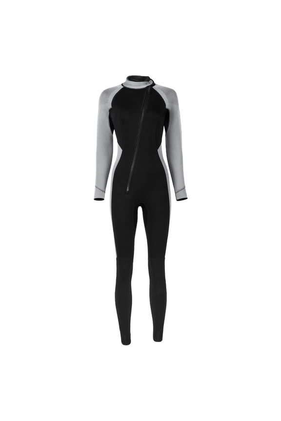 Women Wetsuit Diving Suit Sun Protection Jumpsuit Front Zip Breathable Wet Suit Swimsuit for Diving Summer Spring