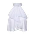 thumbnail image 1 of Women White Chiffons Jabot Tie with Ruffled Victorian Colonial Neckwear False Collar for Formal Event and Performances, 1 of 7
