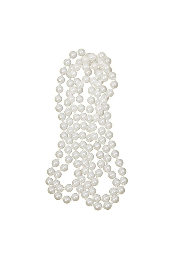 Women White Round Natural Freshwater Pearl Long Sweater Necklace Party Accessory