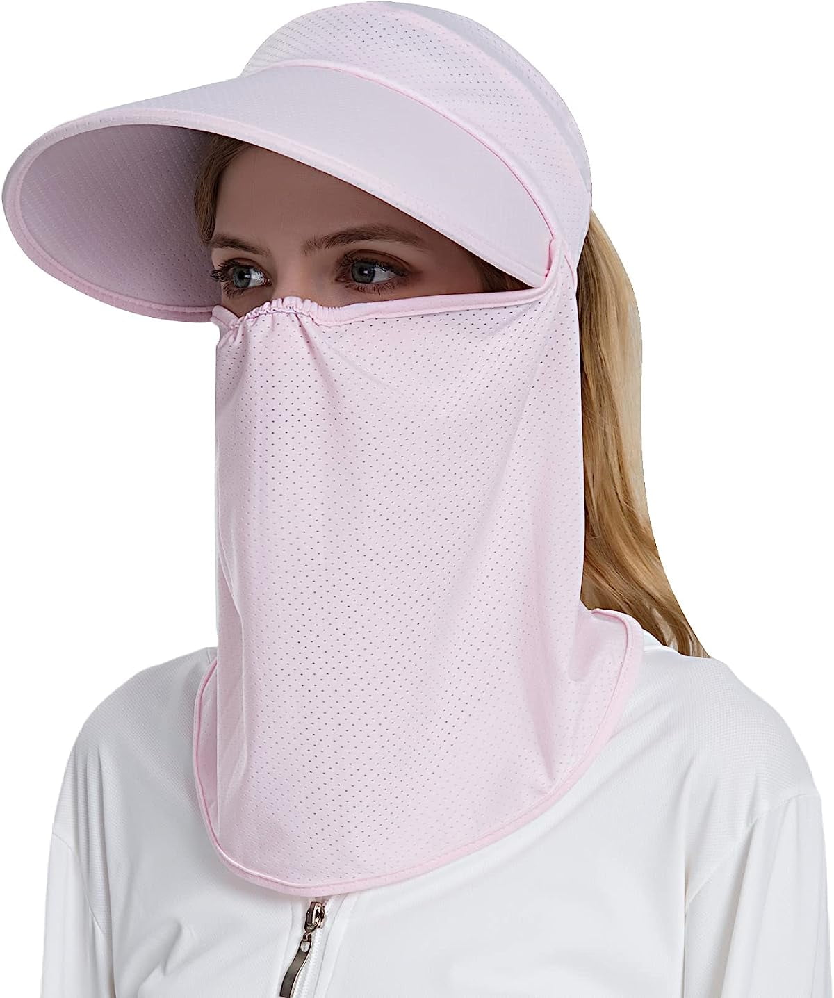 Hat With Neck Cover Wide Brim With Removable Neck & Face Flap - UPF 50+ UV Protection For Men & Women Safari Sun Hat