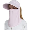thumbnail image 1 of Women Wide Brim Face Mask Sun Hat Detachable Neck Face Flap Ponytail UV Protection Visor Hat Garden Fishing Hiking, 1 of 6