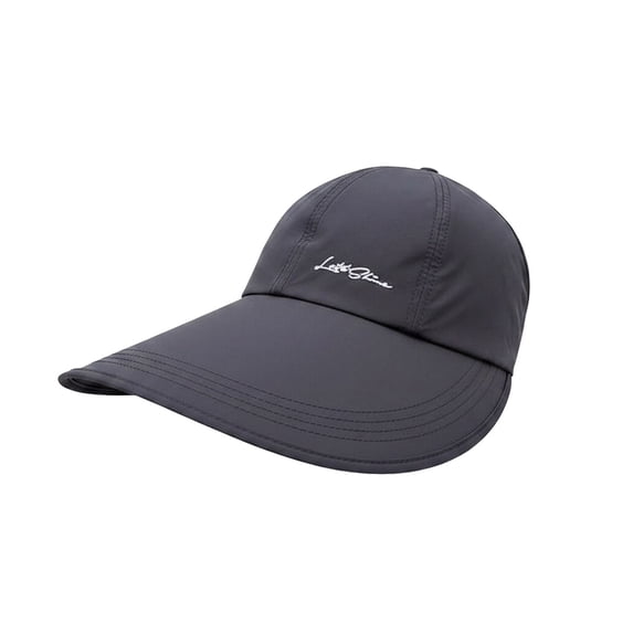 Women Wide Brim Ponytail Sun Hat Large‑Brim Hollow Top UV Protection Visor Cap Lightweight Outdoor Running Travel Head‑Accessory