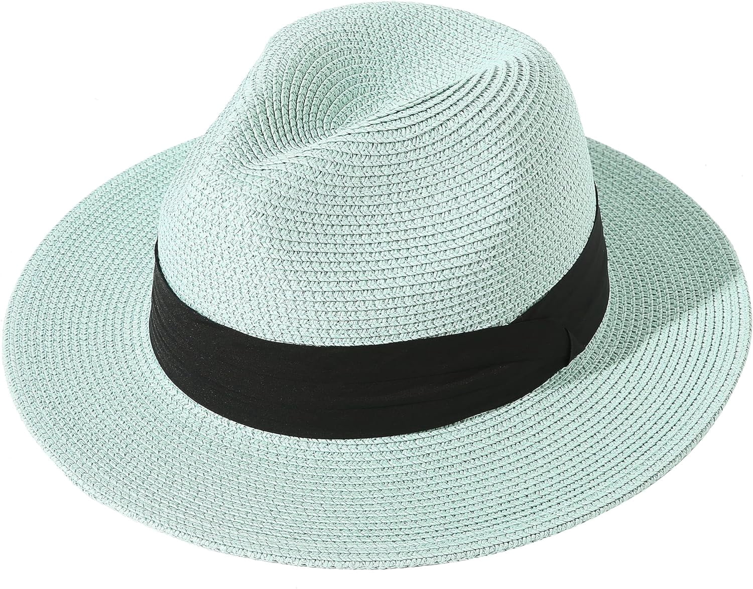 Women Straw Panama Hat Fedora Sun Hat Wide Brim Roll up UPF 50+ Women main image 3