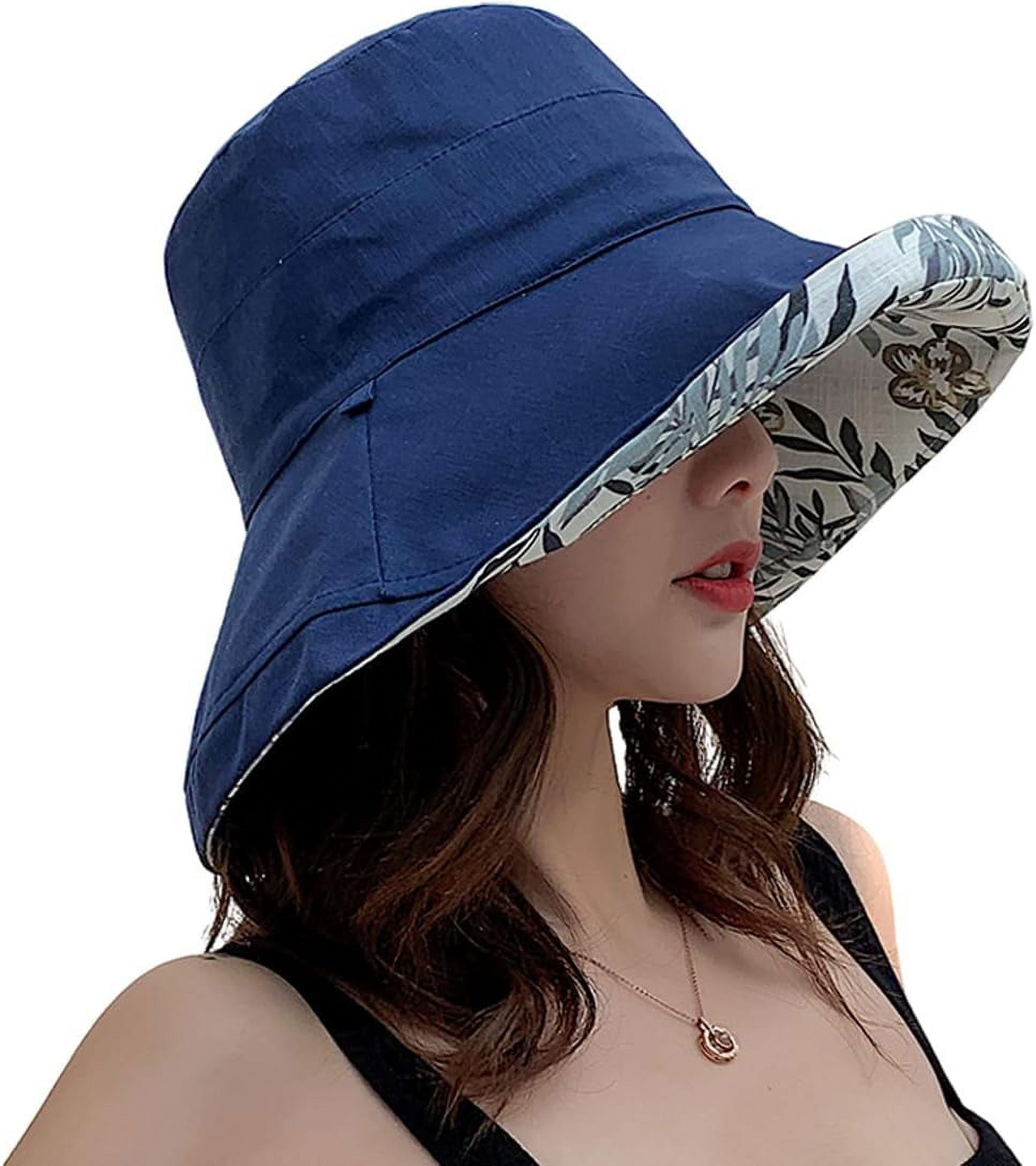Women Wide Brim Sun Hats Metal Wired Edge Summer UV  display picture 1