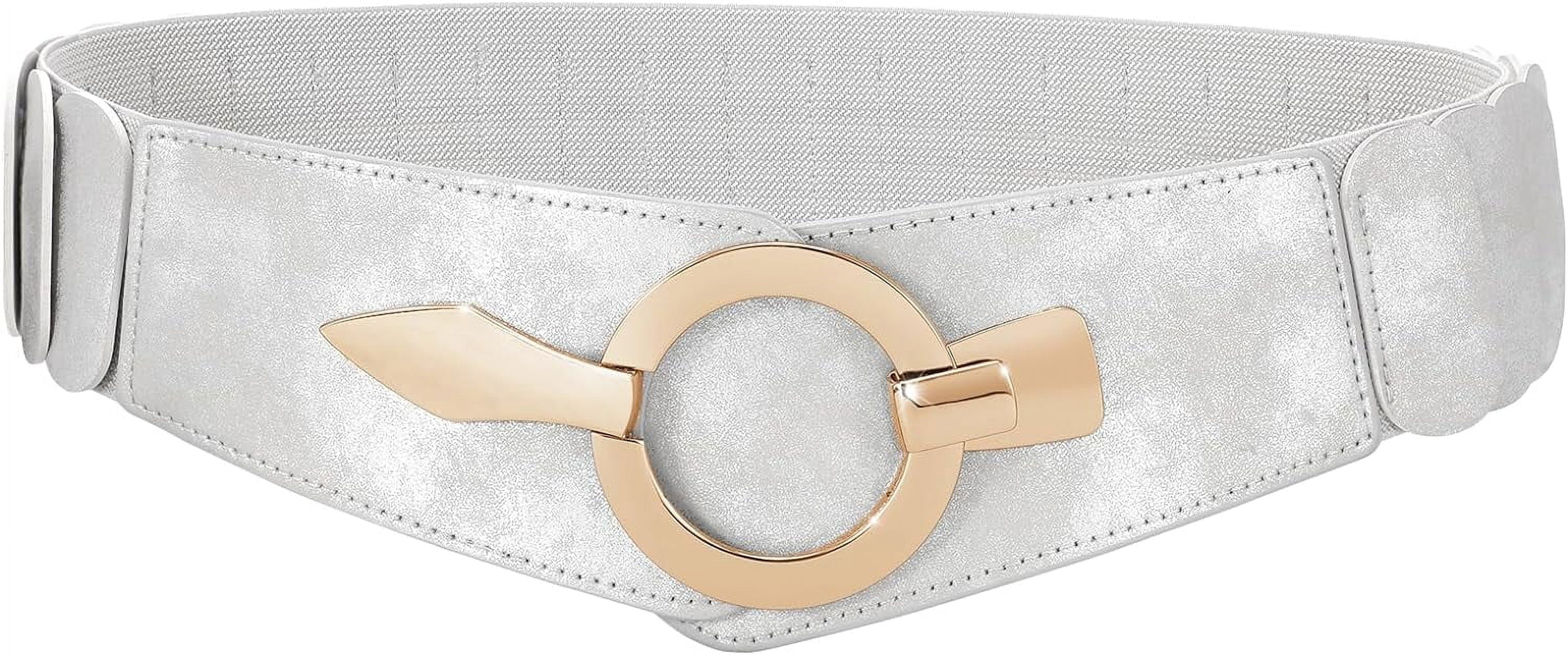 4877 Women Wide Stretch White Belts For Dresses Costume Belt Cosplay A&C Hero Cosplay Belt White Belt Cosplay Prop Costume for  main image 3