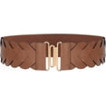 thumbnail image 1 of Women Wide Elastic Waist Belt Vintage Stretch Belt Dress Braided Belt, 1 of 2