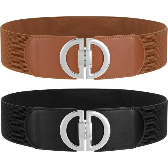 Women Wide Elastic Waist Belts Wide Stretchy Belts for Dress Fashion Ladies Belt