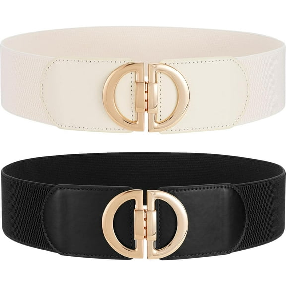 Women Wide Elastic Waist Belts Wide Stretchy Belts for Dress Fashion Ladies Belt