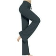 thumbnail image 1 of Women Wide Leg Dance Pants Stretchy High Waisted Flare Leggings Bell Bottom Yoga Pants Butt Lifting Bootcut Leggings, 1 of 7
