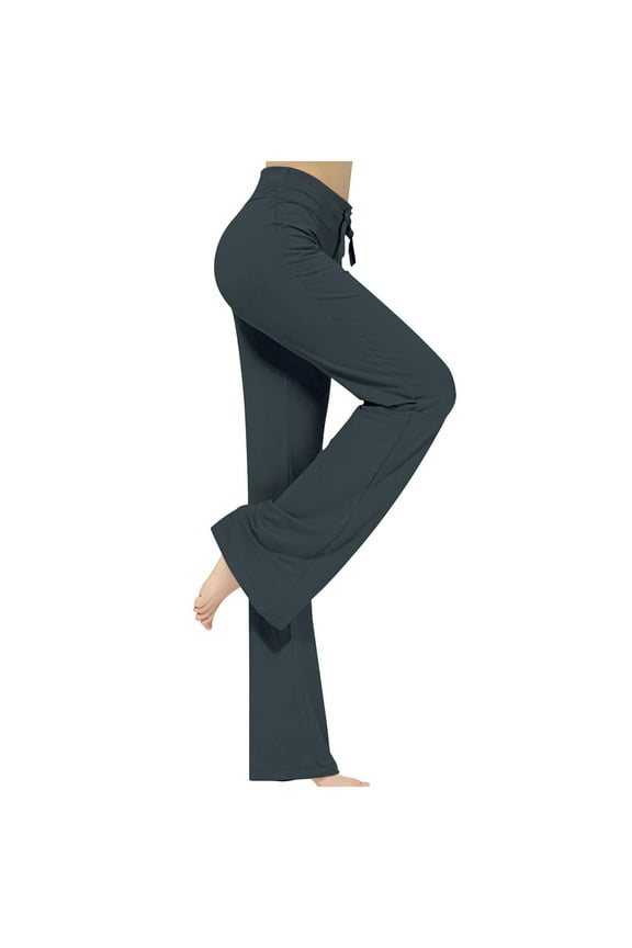 Women Wide Leg Dance Pants Stretchy High Waisted Flare Leggings Bell Bottom Yoga Pants Butt Lifting Bootcut Leggings