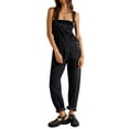 thumbnail image 1 of Women Wide Leg Denim Jumpsuit Loose Wide Strap Suspender Overalls One Piece Baggy Long Jeans Bib Pants, 1 of 8