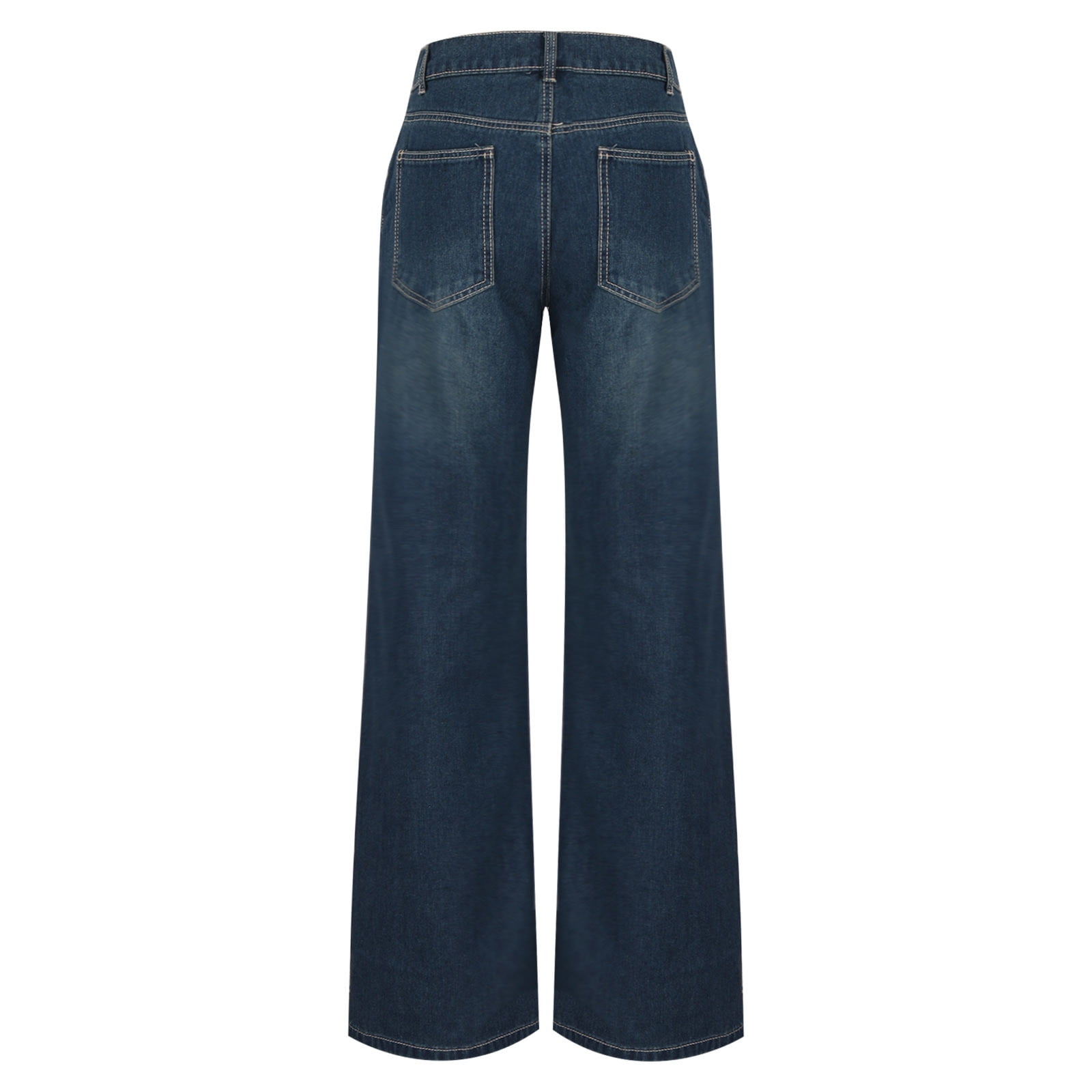 High Waist Baggy Jeans with Pockets main image 1