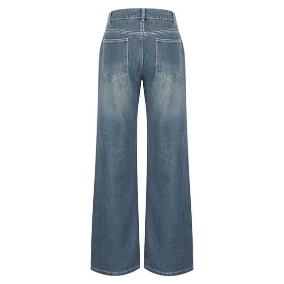 Women Wide Leg Jeans High Waist Baggy Jeans Casual Loose Boyfriend Jeans Denim Pants Y2K Legged Jeans