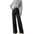thumbnail image 1 of Women Wide Leg Jeans High Waisted Stretchy Straight Leg Jeans Loose Trendy Denim Pants with Pocket Navy Blue Regular L, 1 of 7