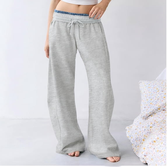 Women Wide Leg Sweatpants Interior Baggy Sweatpants Sweatpant Casual Barrel Sweatpant