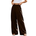 thumbnail image 1 of Women Wide Leg Work Pants High Waisted Trousers with Pockets,Business Casual Outfits, Formal Office Daily Wear, Professional Interview Teacher Pants, 1 of 6
