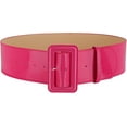 thumbnail image 1 of Women Wide Patent Leather Belt Christmas Santa Claus Belt Fashion Square Buckle Waist Belt Cinch Belt for Dresses, 1 of 7