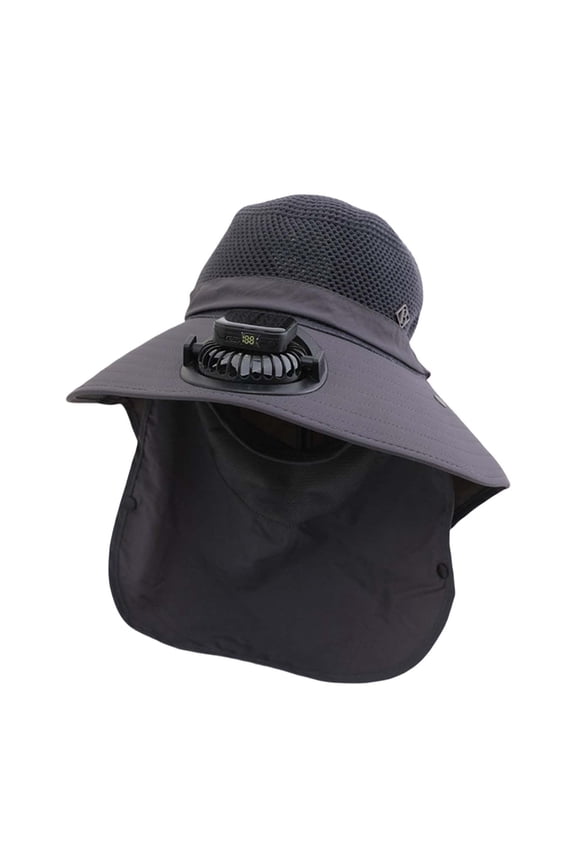 Women Wide Solar Fan Hat Brim Face Mask Sun Hat Detachable Neck Face Flap Ponytail UV Protection Visor Hat Garden Fishing Hiking