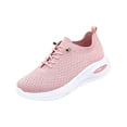 thumbnail image 1 of Women Wide Toe Box Slip On Walking Sneakers, Air Cushion Mesh Shoes with Arch Support, Non-Slip Lightweight Breathable Footwear for All Day Standing Gym Work Daily Walking Activities Pink 5, 1 of 5