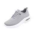 thumbnail image 1 of Women Wide Toe Box Slip On Walking Sneakers, Air Cushion Mesh Shoes with Arch Support, Non-Slip Lightweight Breathable Footwear for All Day Standing Gym Work Daily Walking Activities Gray 6, 1 of 6