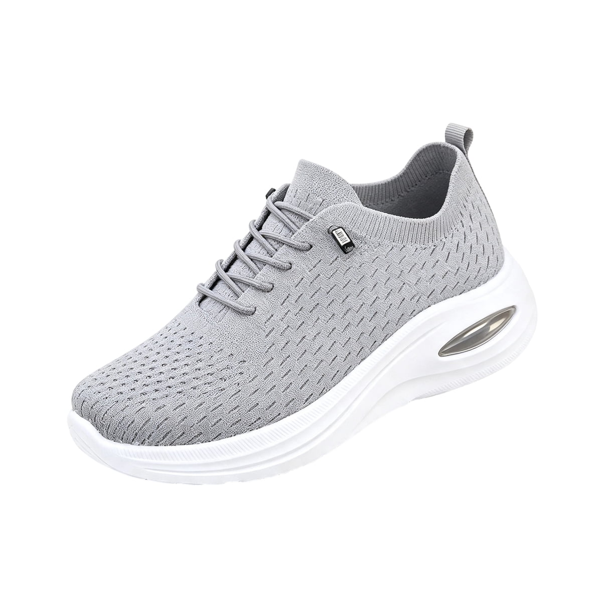 Women Wide Toe Box Slip On Walking Sneakers, Air Cushion Mesh Shoes with Arch Support, Non-Slip Lightweight Breathable Footwear for All Day Standing Gym Work Daily Walking Activities Gray 6