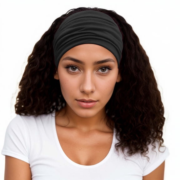 Women Wide Turban Headband Knot Soft Twist Headband Plain Stretch Yoga Everyday Head Wrap