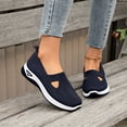 thumbnail image 1 of Women Wide Width Breathable Walking Comfortable Slip on Sneakers Lightweight Sneaker Nurse Shoes Arch Support Sneakers Breathable Soft Running Shoes Anti Skid Sports Diabetic Foam Shoes, 1 of 4