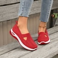 thumbnail image 1 of Women Wide Width Breathable Walking Comfortable Slip on Sneakers Lightweight Sneaker Nurse Shoes Arch Support Sneakers Breathable Soft Running Shoes Anti Skid Sports Diabetic Foam Shoes, 1 of 4