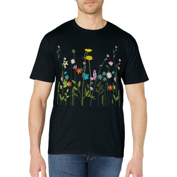 Women Wildflower Summer Flowers Blooming Floral Graphic T-Shirt