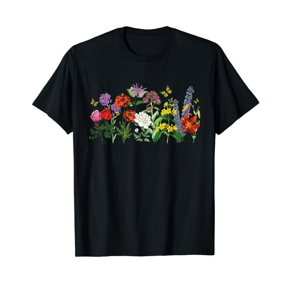 Women Wildflower Summer Flowers Blooming Floral Graphic T-Shirt