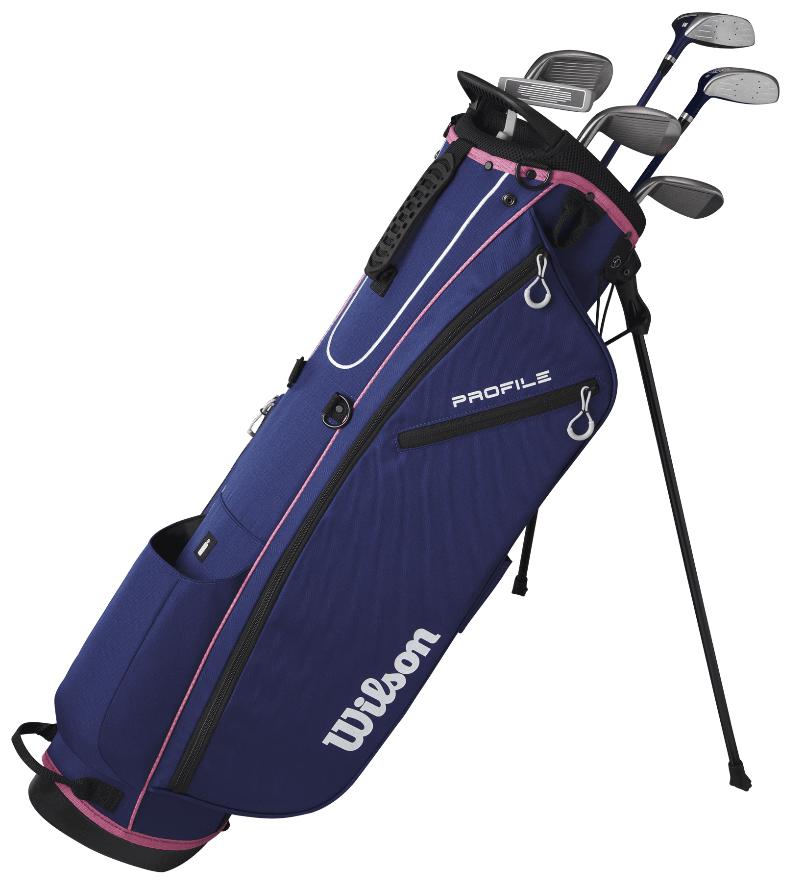 Wilson Women's Profile Complete Golf Set with Stand Bag, Ladies Right Hand, Navy/Pink/Silver