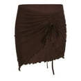 thumbnail image 1 of Women Wind Pleated Lace Up Skirt Short Slim Half Skirt Club Basic Leisure Dailywear, 1 of 9