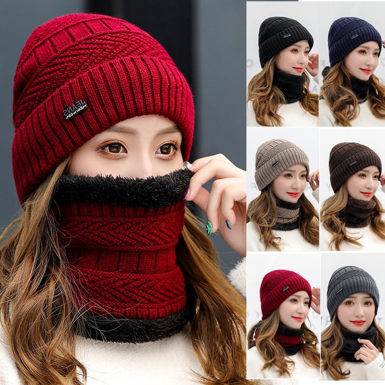 Women\'s Fleece Lined Knit Beanie Hat Slouchy Warm Winter Skull Cap Beanies Women Fleece Lined Beanie Winter Hats for Women  main image 2
