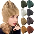 thumbnail image 1 of Women Winter Beanie Hat Warm Soft Stretch Slouchy Skully Knit Cap, 1 of 4