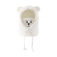 thumbnail image 1 of Women Winter Bear Ear Hat Adorable Super Soft Thickened Cold Proof Ear Beanie Plush Hat with Face Guard White, 1 of 6