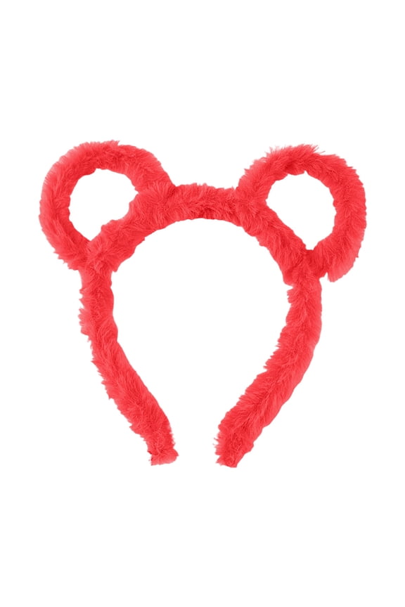 Women Winter Bear Ears Headband - Thick Stuffed Cartoon Hair - for Makeup, & Party - Soft Furry Material, One Size Fits All