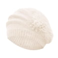 thumbnail image 1 of Women Winter Beret Warm Baggy Beanie Knit Flower Crochet Hat Casual Cap Gifts V8 M9Z1, 1 of 5