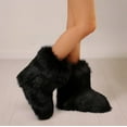 thumbnail image 1 of Women Winter Boots - Textured Pattern Mid-Length Cozy Warm Fluffy Boots 2026, 1 of 8