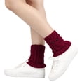 thumbnail image 1 of Women Winter Cable Knit Leg Warmers Cute Owl Eyes Boot Cuff Topper Ankle Socks, 1 of 19