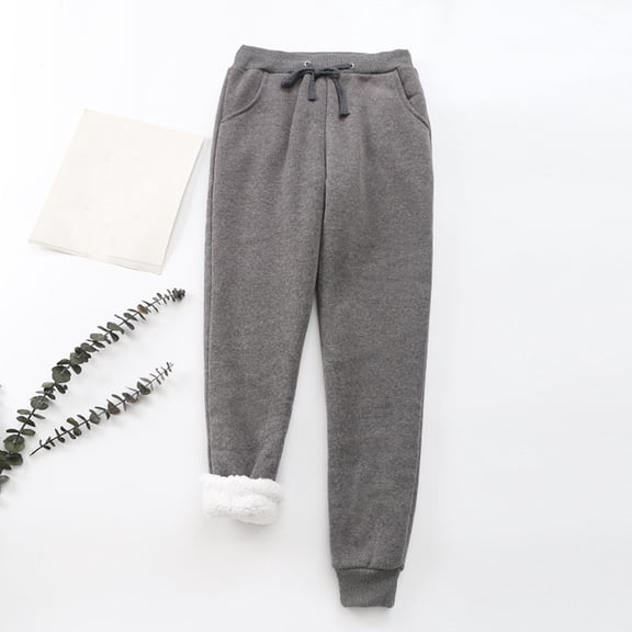 Women Winter Casual Solid Color Keep Warm Plus Velvet Long Pants Trousers With Pockets Womens Cargo Pants Women Casual Pants Size 14 Dress Clothes for Women Business Casual Pants Suit High Waist Pants
